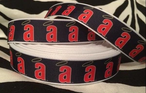 5 Yards 7/8" LOS ANGELES ANGELS Inspired Grosgrain Ribbon - # 2 - Picture 1 of 1