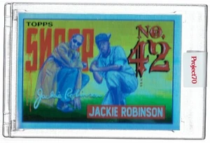 P70 Topps 2021 Project Rainbow Foil #573 Jackie Robinson 1955 Snoop Dogg 16/70 - Picture 1 of 8