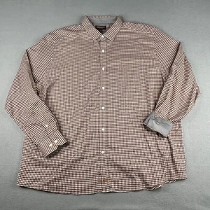 Johnston & Murphy Hemd 2XL Orange Kariert Flip Manschette Knopfleiste Langarm Herren - Bild 1 von 14