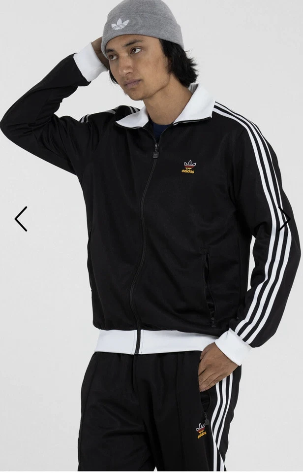 adidas Beckenbauer Germany World Cup Track Jacket Black White Red Mens XL HK7408