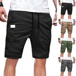 Comfy Fashion Hot Shorts Short Pants Drawstring Elastic Waist Polyester - Picture 1 of 20