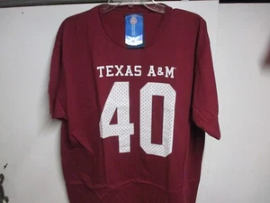 TEXAS A&M AGGIES (VON MILLER #40) PLAYERS T SHIRT (XL) BY FANATICS NWT MAROON - Picture 1 of 4