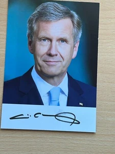Christian Wulff - Bundespräsident - Autogrammkarte original signiert #38608 - Bild 1 von 1