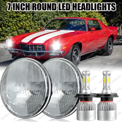 For 1967-1981 Chevrolet Camaro Z28 SS RS  7" LED Headlight High Low Beam - Image 1 of 4
