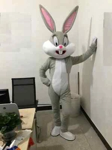 Professional Easter Bunny Mascot Costumes Rabbit and Bugs Bunny Adult mascot - Picture 1 of 3
