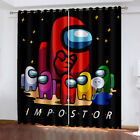 Bedroom Curtains Ring Top Eyelet Games Among Us Blackout Opaque Decor Uv Protect