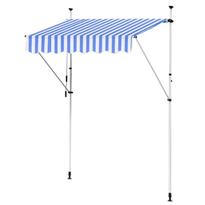 Store Banne Manuel Marquise Jardin Terrasse Auvent Télescopique 200 cm Kingpower - Photo 1/2