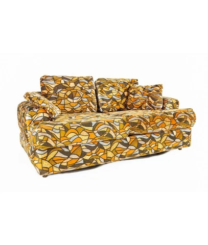 Milo Baughman Jack Lenor Larsen Style Mid Century Upholstered Sofa Loveseat Cover