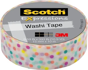 Scotch Expressions Washi Klebeband Fun Dot, 0,59"x393" (10,91 Yards) C314-P47 ~ Neu ~ - Bild 1 von 4