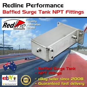 New Redline Baffled Surge Fuel Petrol EFI Tank NPT Fittings - Picture 1 of 1