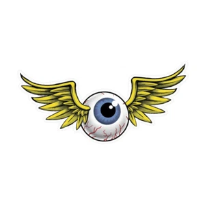 EYEBALL WITH FLYING WINGS 28" HEAVY DUTY USA MADE METAL HOME DECOR SIGN - Picture 1 of 1