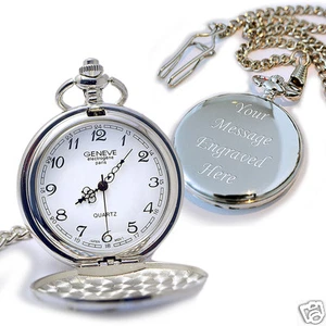 Pocket Watch Personalised Gift for Him for Bestman Usher Father Birthday Wedding - Picture 1 of 5