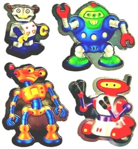 *VINTAGE* Mylar ROBOTS ROBOT Sandylion Stickers- 1 square - Picture 1 of 1
