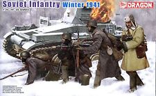 Dragon 1/35 6744 WWII Soviet Infantry (Winter 1941) (4 Figures in Box)