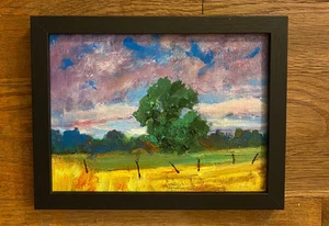 Original kleine Landschaft Öl auf Masonit lebendige Schönheit - Kenneth Burnside - Bild 1 von 11