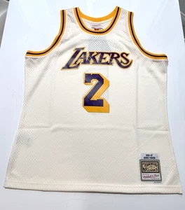 Maglia Mitchell & Ness LAKERS Derek Fisher CREAM Swingman 1996 taglia XL - Foto 1 di 4