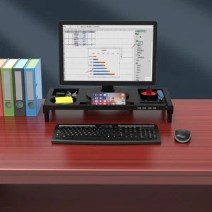 Monitor Stand Riser Ergonomic Design Usb Charging Adjustable Monitor Riser HLF - Afbeelding 1 van 12