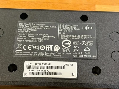 Fujitsu USB Type-C Port Replicator FMV-NPR44 Dockingstation mit Netzteil – HDMI - Bild 1 von 2