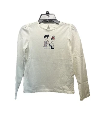 Camisa Janie and Jack Niñas Blanca Manga Larga (Top) Talla 8 Nueva Con Etiquetas Algodón Foto 1 de 4