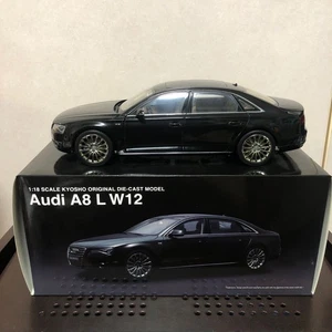 1100 Kyosho Audi A8L W12 1 18 Mini Car AUDI Model Completed Night Black Sedan - Picture 1 of 10