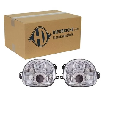 DIEDERICHS TUNING H1 SCHEINWERFER SATZ CHROM KLARGLAS passend für RENAULT TWINGO - Bild 1 von 3