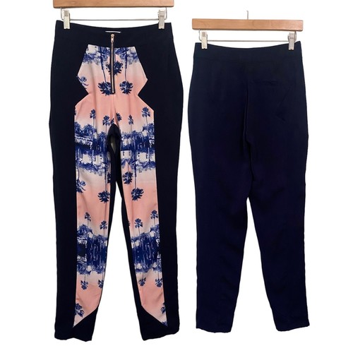 PALM ANGELS Pantaloni alla caviglia Finders Keepers blu palma donna taglia small Los Angeles