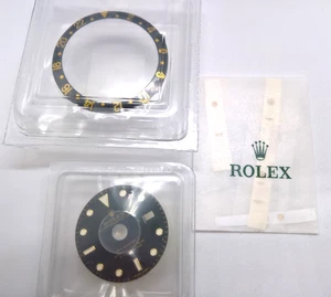 ROLEX GMT-MASTER 16718 ZIFFERBLATT + ZEIGER SET + LÜNETTENEINSATZ NEU VERSIEGELT ORIGINAL 100% - Bild 1 von 10