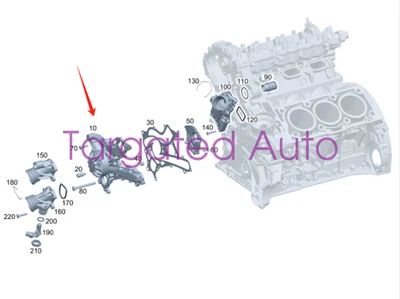 Bomba de agua motor INA 2016-2017 para Mercedes C43 GLE43 GLE450 SLC43 AMG 3,0 L OEM Foto 1 de 4