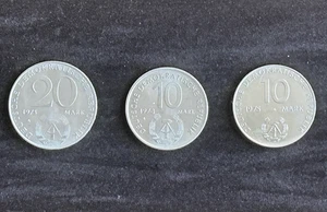 Kleines Lot DDR Münzen - 2 x 10 Mark + 1 x 20 Mark / Jeweils Prägestätte A - Bild 1 von 11