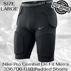 Nike Pro Combat Dri Fit Mens Large 336706-010 Padded Shorts FAST SHIPPING - Picture 1 of 7