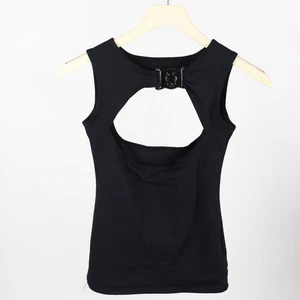 Cyberdog London schwarzes Cut-Out Top One Size futuristisches Tank - Bild 1 von 5