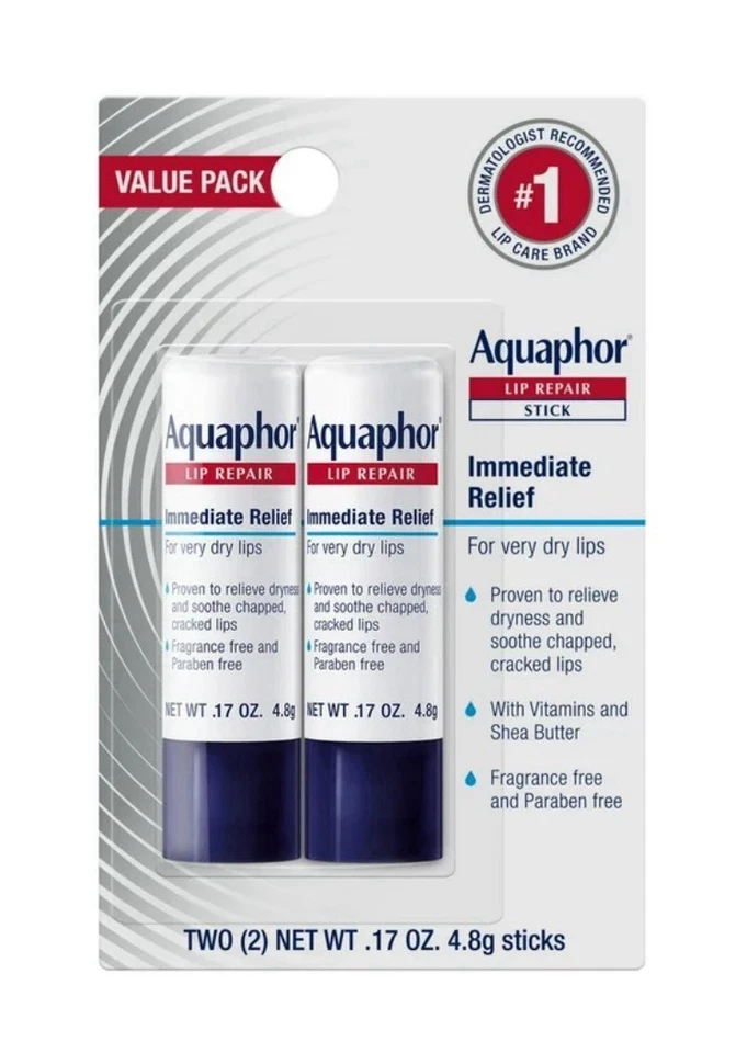 Aquaphor Pomada Reparadora de Labios Dos Pk .17oz 4.8g Barra Nuevo Sellado Foto 1 de 1