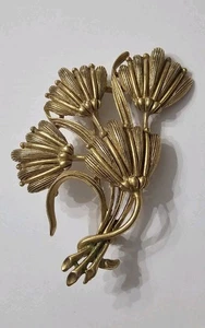 Broche ramo de flores vintage Oscar De La Renta tono dorado. RU - Imagen 1 de 9