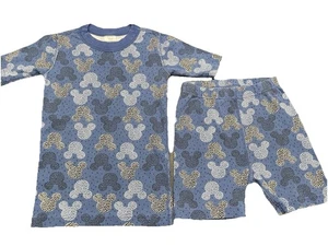 Hanna Andersson Disney Pajamas Short Johns Sz 130cm US 8 Organic Mickey Blue - Picture 1 of 8