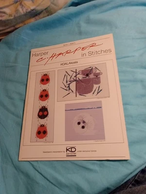C. Harper In Stitches KOALA Series 1/Book 3 Cross Stitch Baby Seal / Ladybug  - Image 1 of 2
