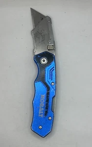 Cuchillo/cortador de caja de cobalto azul todo metal cuchillo de bolsillo/cortador de acero inoxidable - Imagen 1 de 12