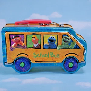 Sesame Street School Bus Collectible Tin Lunch Box – 2005 – Big Bird – Used - Bild 1 von 8