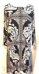 Damen Etuikleid White Mark schwarz-weiß Größe 1XL schlüpft über den Kopf - Bild 1 von 8