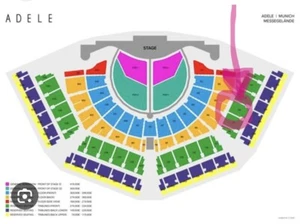 1 Ticket ADELE - günstiger! - 09.08.24 - Block C4- Reihe 15 - Platz 11 - Bild 1 von 4