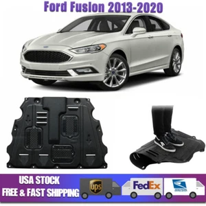 Conjunto de protector contra salpicaduras del motor delantero debajo de la cubierta para Ford Fusion 2013-2020 negro - Imagen 1 de 12