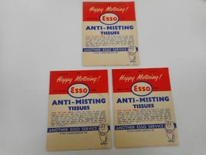 THREE ORIGINAL ESSO ANTI- MISTING TISSUES ... UNUSED - Picture 1 of 3