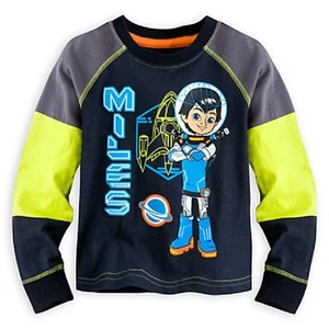 DISNEY STORE MILES FROM TOMORROWLAND LONG SLEEVE TEE T-SHIRT BOYS NWT NEON - Picture 1 of 1