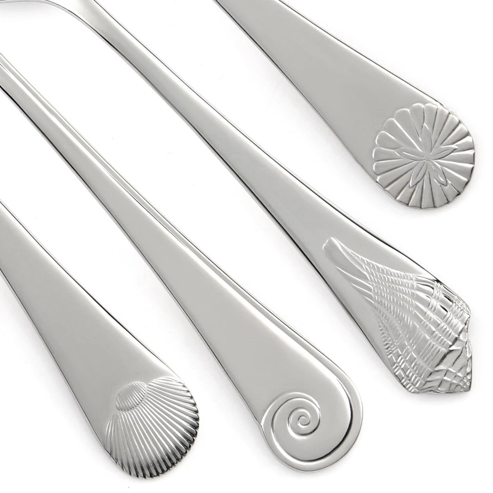 Reed & Barton SEA SHELLS 不锈钢 18/10 韩国银器精选餐具 — 第 1/1 张图片