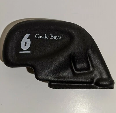 Castle Bay 6 Iron Cover Black Rubber Slip On EUC Foto 1 de 4