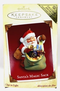 Neu Hallmark Andenken Santa's Magic Sack VIP Geschenk 2005 Clips zum Anzünden Neu im Karton - Bild 1 von 6