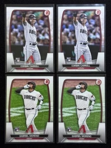 2023 Bowman - Arizona DIAMONDBACKS Lot of (4) C.Carroll, G.Moreno Rookies - Picture 1 of 4
