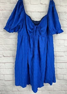 Shein Curve Dress Women’s 2XL Blue Mini Pullover Short Sleeve Lightweight - Picture 1 of 6