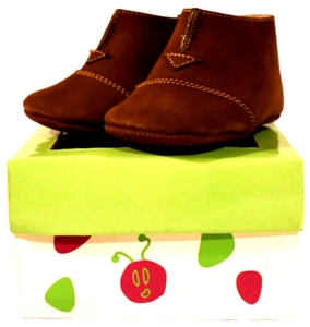 NIB Pazitos Baby Infant Booties Shoes Size 2 Cocoa Brown 100% Genuine Leather - Picture 1 of 23
