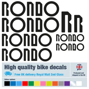 Rondo Fahrrad Aufkleber Etiketten mit kostenlosem Fahrradschutz (23er Pack) - 14 Farben - Bild 1 von 28