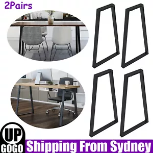 2Pairs Coffee Dining Metal Table Legs Industrial Vintage Bench 71cm Trapezoid AU - Picture 1 of 11